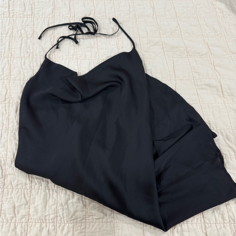 Elegant Black Spaghetti Strap Dress